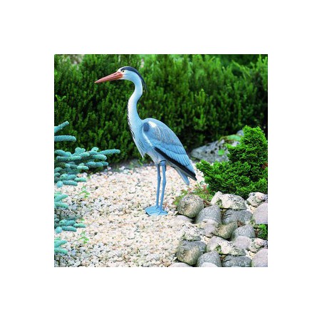 Álló szürke gém , 76 cm - Élethű műanyag madárfigura