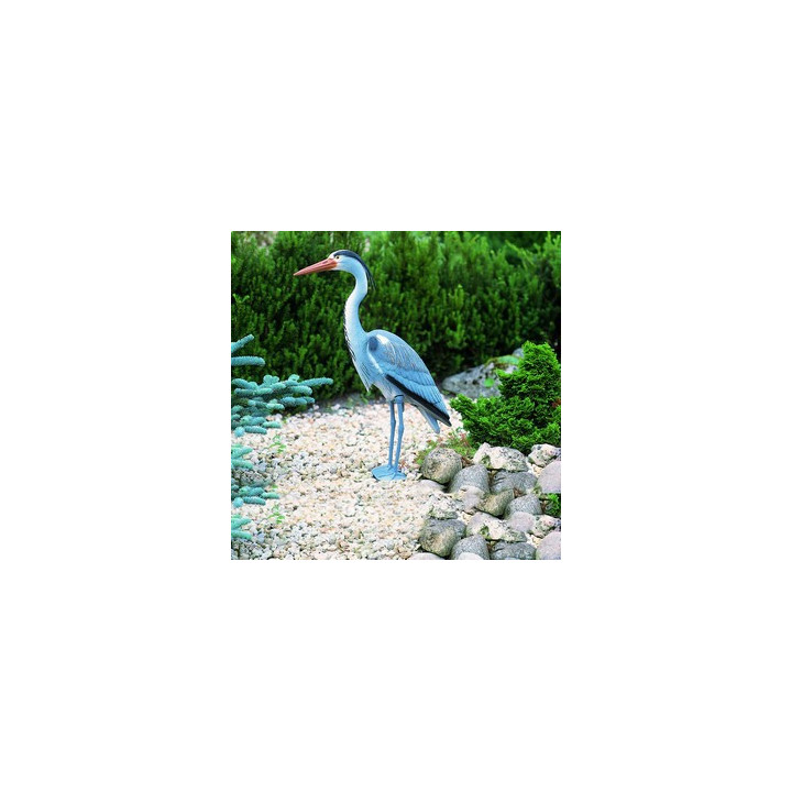 Álló szürke gém , 76 cm - Élethű műanyag madárfigura