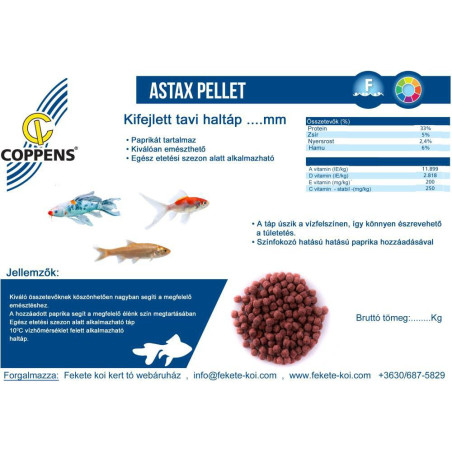 Coppens Astax Pellet kifejlett tavi haltáp 6 mm ( 1 kg )