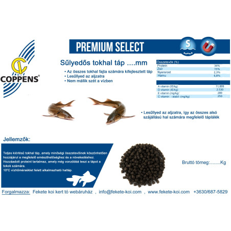 Coppens Premium Select süllyedős tokhal táp 6 mm (1 kg )