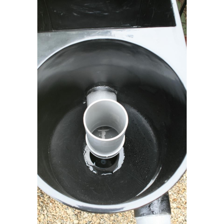 Fekete-koi 2kamrás +vortex kerti tó gravitációs átfolyós szűrőház (230L)