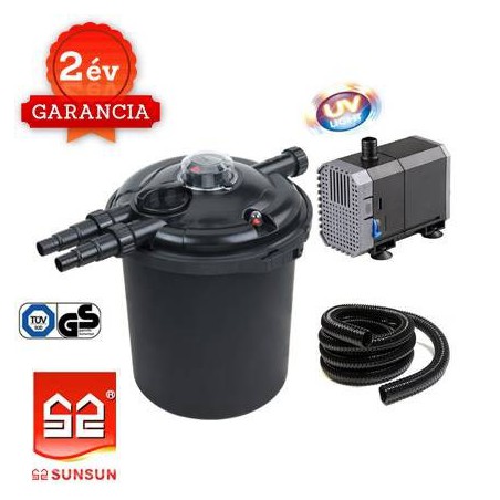 EFU 10000 (18W UVC) nyomásszűrő szett (CHJ-3000+3m 25 bordás tömlő)