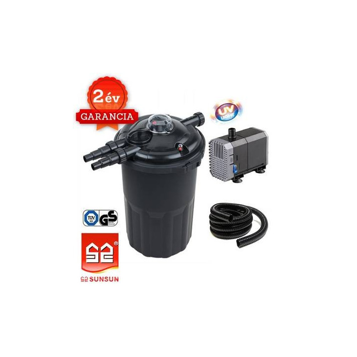 EFU 15000 (24W UVC) nyomásszűrő szett (CHJ-3000+3m 25 bordás tömlő)