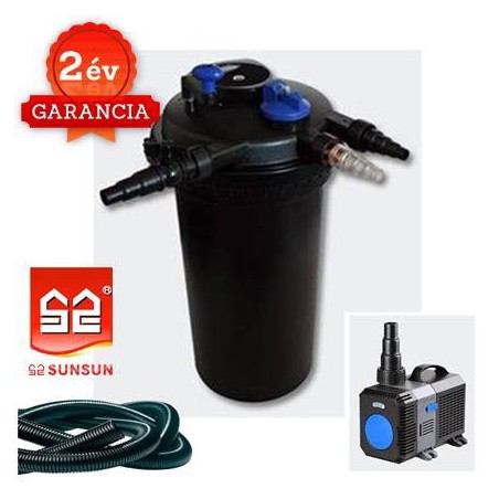 CPF 15000 (18W UVC) nyomásszűrő szett 1.(CTP-8000+4m 32 bordás tömlő)