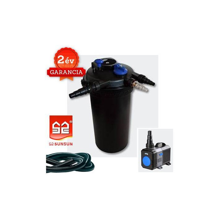 CPF 15000 (18W UVC) nyomásszűrő szett 1.(CTP-8000+4m 32 bordás tömlő)