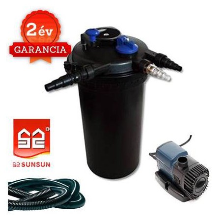 CPF 15000 (18W UVC) nyomásszűrő szett 2.(JTP-8000+4m 32 bordás tömlő)