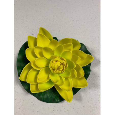 Élethű polifoam Nagy tavirózsa 18cm, Sárga