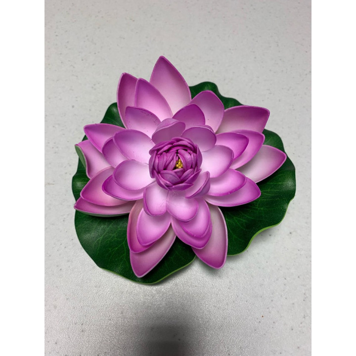 Élethű polifoam Nagy tavirózsa 18cm, Orgonalila