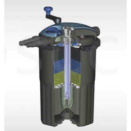 EFU 10000A (18W UVC) Nyomásszűrő Szett 1.(CHJ3000+3m 25 bordás tömlő)