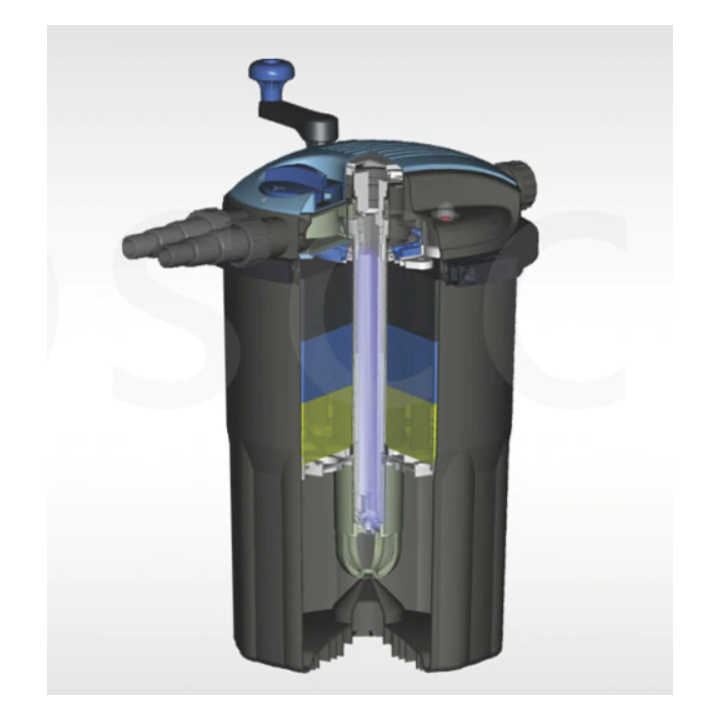 EFU 10000A (18W UVC) Nyomásszűrő Szett 1.(CHJ3000+3m 25 bordás tömlő)