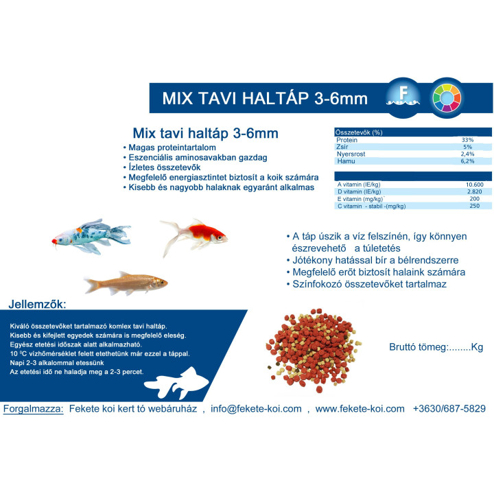 Mix tavi haltáp 4 mm ( 5 kg )