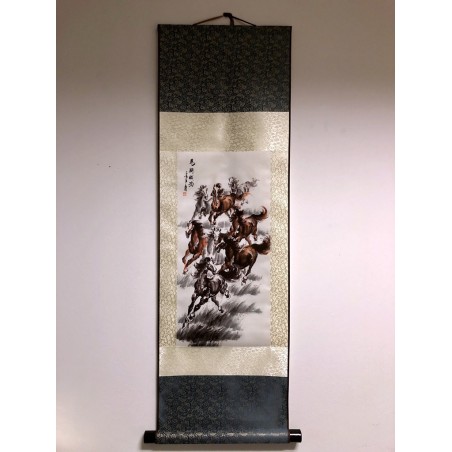 Vászontekercses Lovas kép 90x30cm