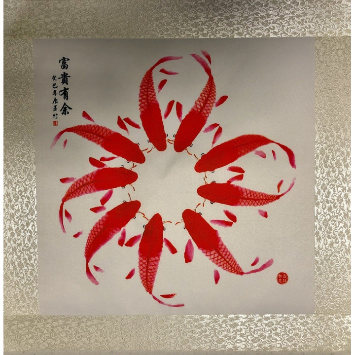 Fali vászonkép Halak körben 45x45cm