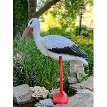 Élethű műanyag álló gólya 88 cm(Cs)