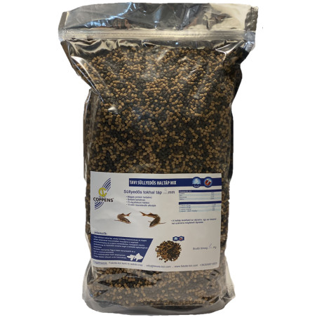 Tavi süllyedős haltáp mix 3 mm  (fekete-barna ) ( 2 kg )