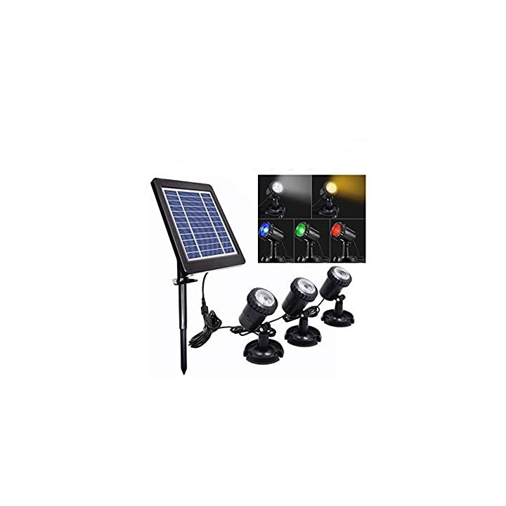 SunSun BSV-SL203C3 napelemes világításkészlet (piros-kék-zöld)