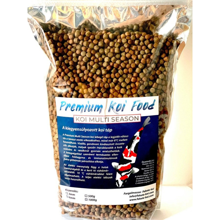 Koi Multi Season 6 mm 1000 g ( tavaszi és őszi tavi haltáp )