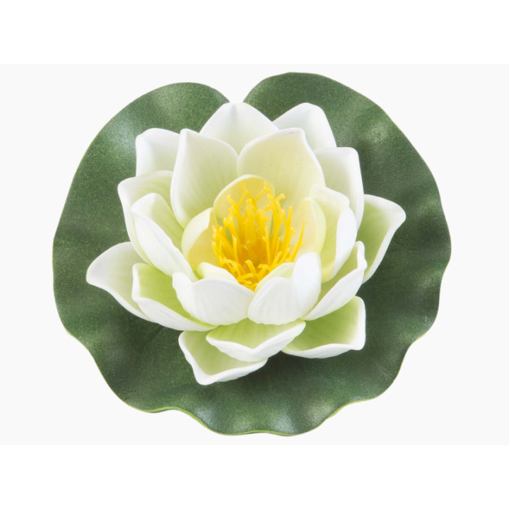 Lótus virág fehér színű úszó 10 cm (123581)