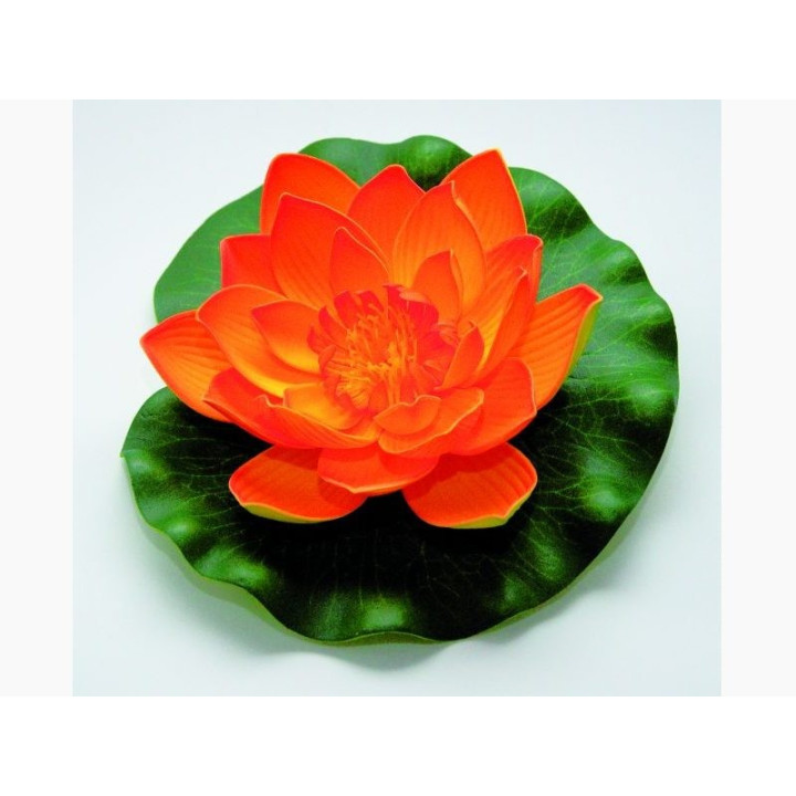 Lótus virág narancs színű úszó 20 cm (123671)
