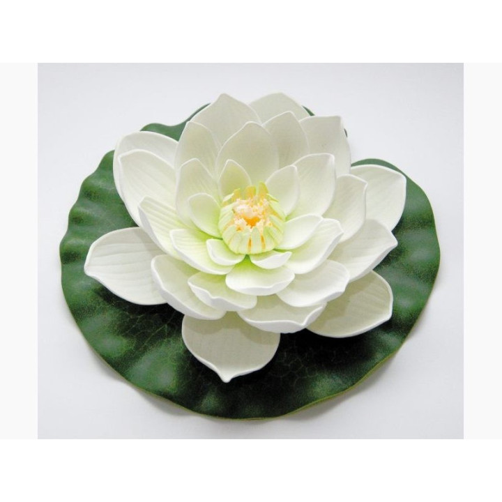 Lótus virág fehér színű úszó 20 cm (123667)