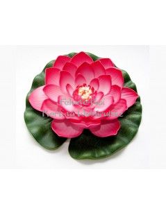 Lótus virág fuchsia színű úszó 20 cm (123668)