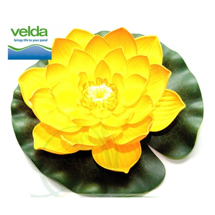 Lótus virág sárga színű úszó 28 cm (123674)