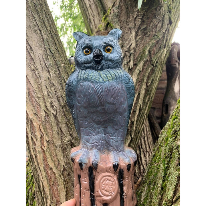 Madárriasztó kicsi füles bagoly, 33 cm - Élethű műanyag madárfigura