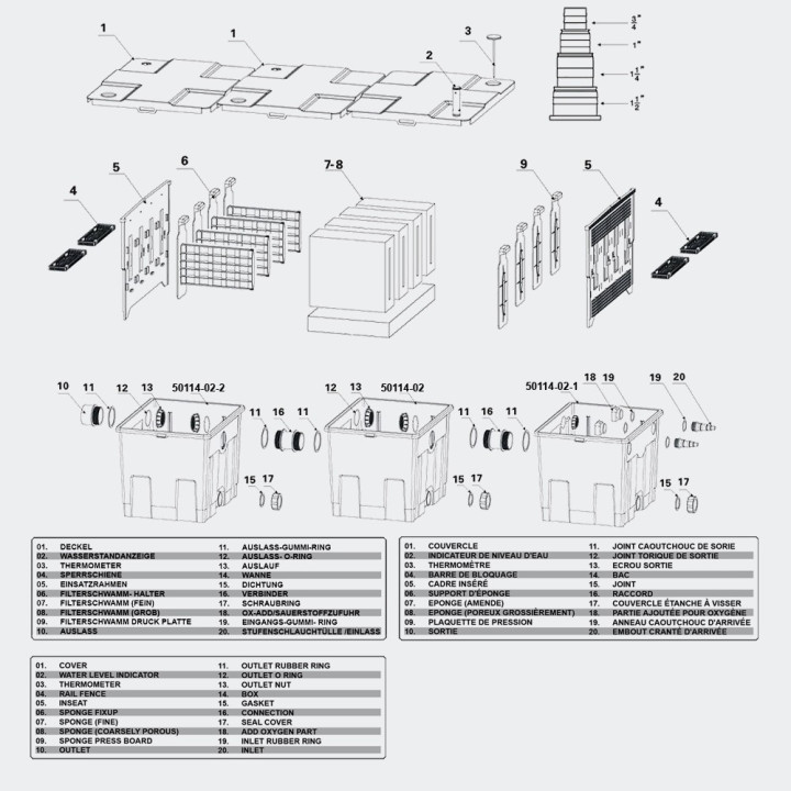 SunSun CBF 350C (60 000)  kerti tó átfolyós gravitációs szűrő
