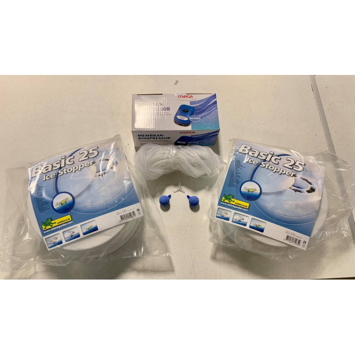 Téli befagyásgátló szett kerti tavakhoz (2db Basic 25/MK-9502/2db25mm/15m4/6 cső)
