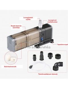SunSun CHJ-1502 3in1 szűrő, szivattyú és levegőztető 1500 l/h 25W