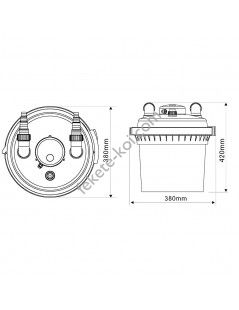CPF 280 (10 000) kerti tó nyomásszűrő 11W UVC  lámpával