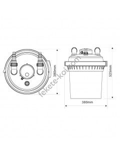 CPF 380 (12 000) kerti tó nyomásszűrő 11W UVC lámpával