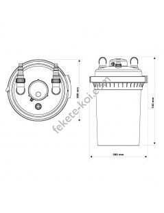 CPF 500 (15 000) kerti tó nyomásszűrő 18W UVC lámpával