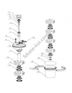 CPF 500 (15 000) kerti tó nyomásszűrő 18W UVC lámpával