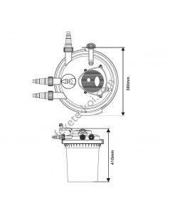 CPF 5000 (8 000) nyomásszűrő 11W UVC lámpával