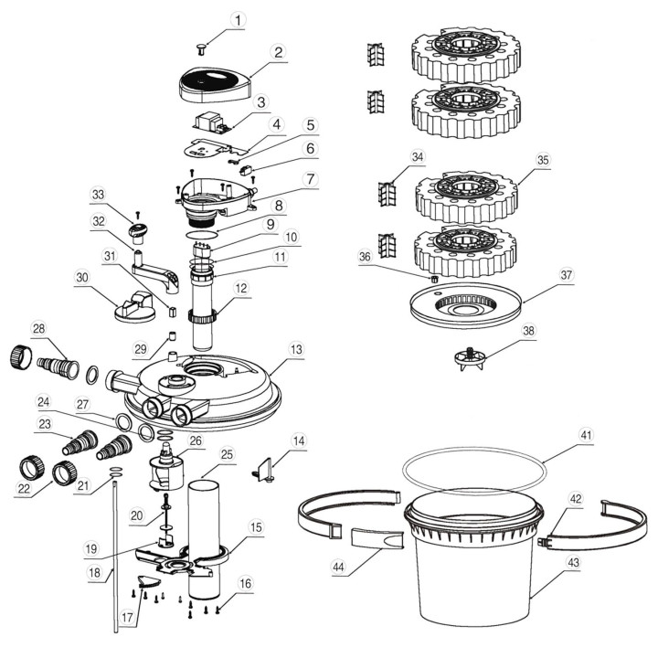 CPF 5000 (8 000) nyomásszűrő 11W UVC lámpával