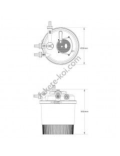 CPF 20000 (40 000) nyomásszűrő 36W UVC lámpával