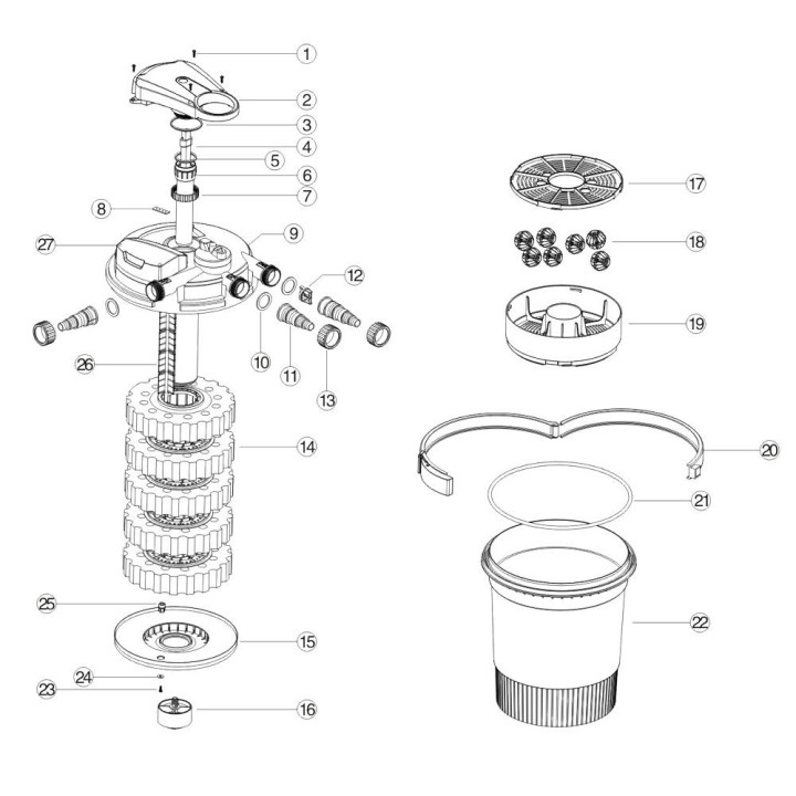 CPA 10000 (12 000) automata nyomásszűrő 11W UVC lámpával