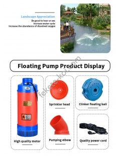 Kerti tó és halastó látványszökőkút és levegőztető 0,75kw