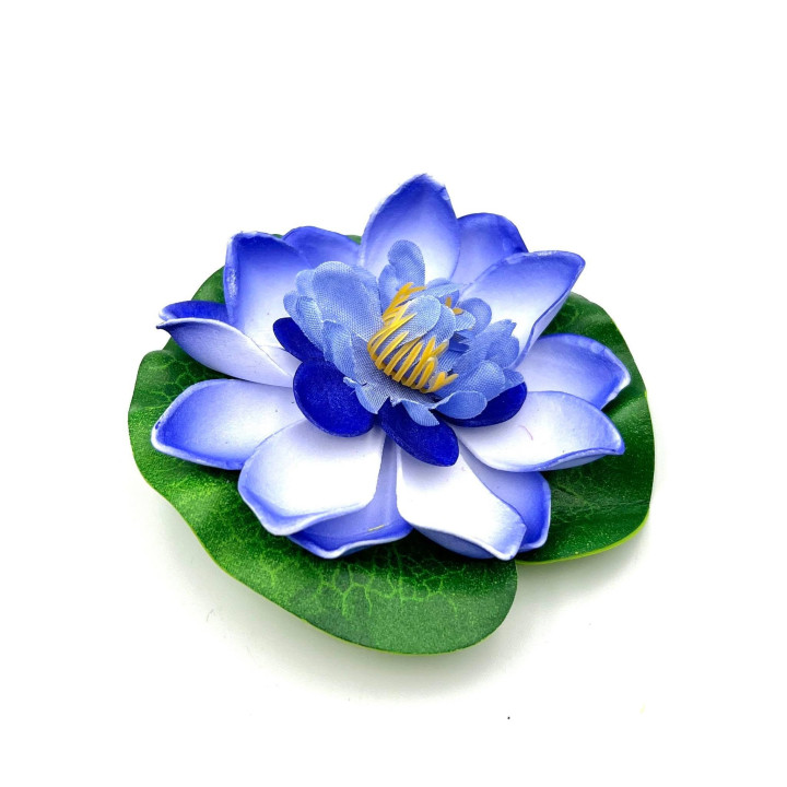Élethű tavirózsa virág kék színű úszó 11 cm