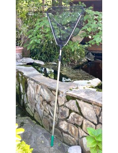 Merítőháló 115-215cm-es teleszkópos nyéllel, 45cm fej fekete