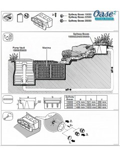 Oase Spillway Box 15000 Nagy hozamú vízesés elem 72946