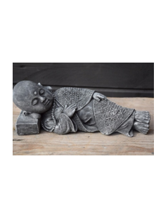 Fekvő kicsi Buddha (szürke)