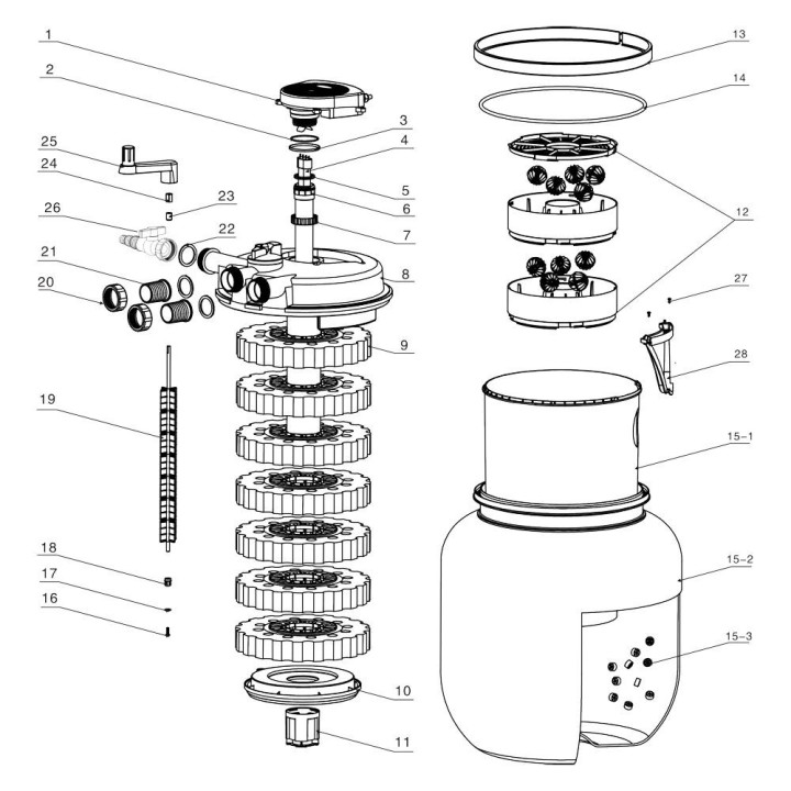 CPF 75000 (80 000) nyomásszűrő 55W UVC lámpával
