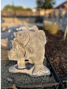 No Fishing szobor (szürke)