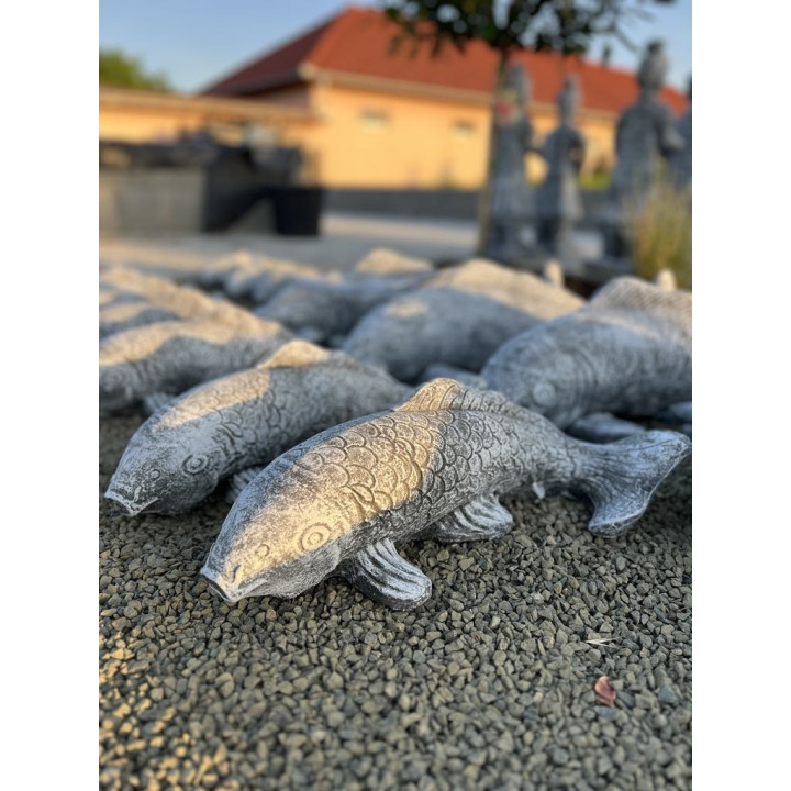 Koi szobor 45cm (szürke)