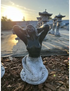 Sellő szobor 60cm (fekete/szürke)