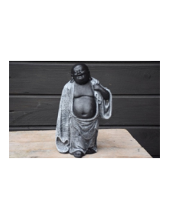 Boldog álló szerzetes 28cm (szürke/fekete)