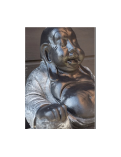 Boldogan ülő szerzetes 35cm (szürke/fekete)