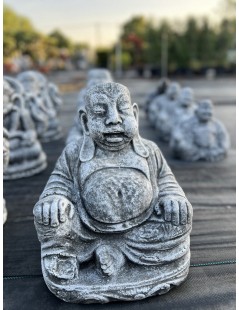 Boldog ülő Buddha (szürke) 30cm